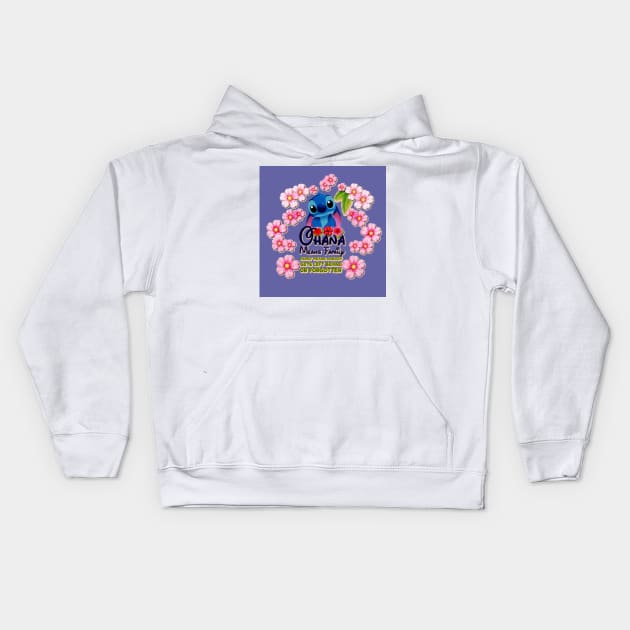 Ohana means family | Stitch | Very Peri Kids Hoodie by PyGeek